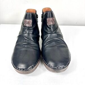 Leather Boots JOSEF SEIBEL Felicia 03 in Black Kombi Size 37 (6-6 1/2)